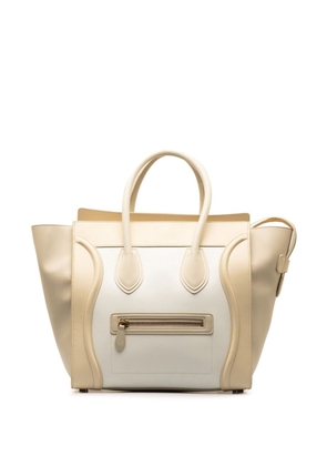 Céline Pre-Owned 2014 Micro Luggage Tote Bicolor handbag - Brown