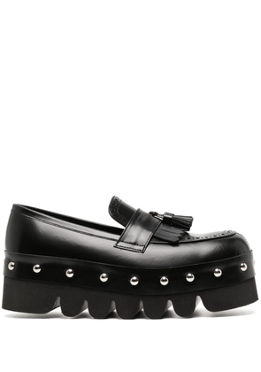 Comme des Garçons TAO stud-embellished leather loafer shoes - Black