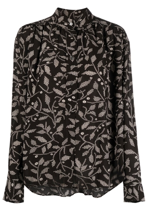 MARANT ÉTOILE floral-print blouse - Black