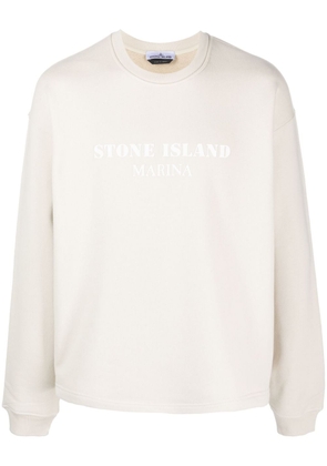 Stone Island logo-print cotton sweatshirt - Neutrals