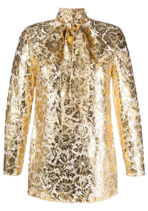 Valentino Garavani floral lace top - Gold