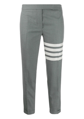Thom Browne plain weave 4-Bar skinny trousers - Grey