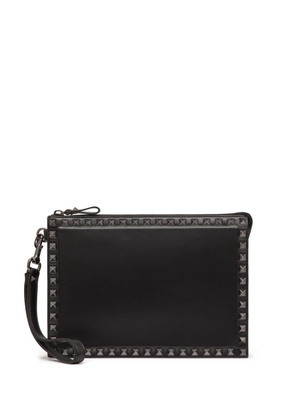 Valentino Garavani Rockstud leather clutch bag - Black
