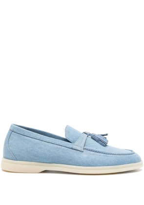 Scarosso Leandra tassel denim loafers - Blue