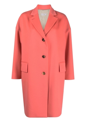 Alberto Biani single breasted virgin wool coat - Pink