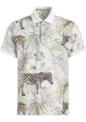 ETRO all-over animal-print polo shirt - Neutrals