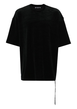 Mastermind Japan bleached-skull velour T-shirt - Black