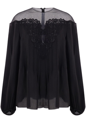 Chloé Illusion silk blouse - Black