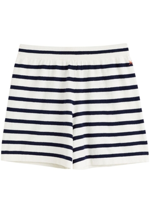 Chinti & Parker striped knitted shorts - White