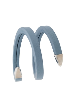 Bottega Veneta spiralled wrist cuff - Blue