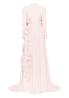 Saiid Kobeisy organza-flowers kaftan maxi dress - Pink