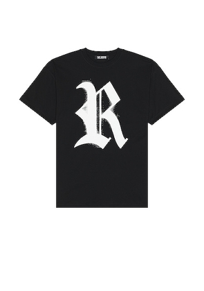 Raf Simons Big Fit T-shirt With R Print On Front in Black - Black. Size L (also in ).