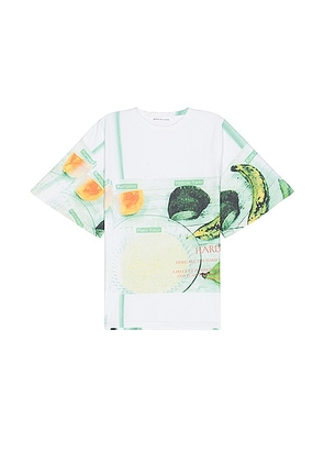 Bianca Saunders Hard Food Step 1 T-shirt in Light Blue  Green  & Yellow - Mint. Size S (also in ).