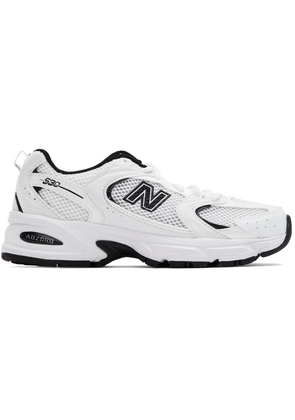 New Balance White & Black 530 Sneakers