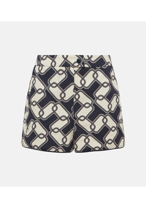 Moncler Printed mid-rise cotton shorts