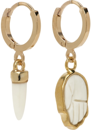 Isabel Marant Gold & Beige It's All Right Earrings