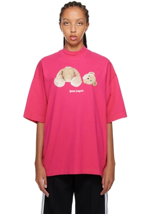 Palm Angels Pink Bear Loose T-Shirt