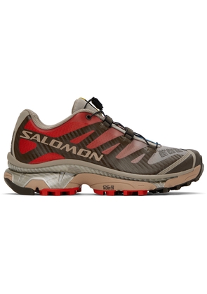 Salomon Red & Beige XT-4 OG Sneakers