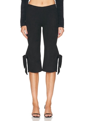 Atlein Knot Capri Pant in Black - Black. Size 34 (also in 36, 40).