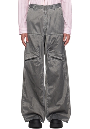 Y/Project Gray Gathered Trousers