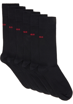 Hugo Three-Pack Black Socks