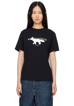 Maison Kitsuné Black Profile Fox Stamp Classic T-Shirt