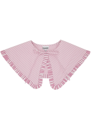 GANNI Pink & White Stripe Collar