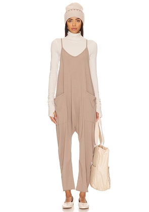 Free People X FP Movement Hot Shot Onsie in Taupe. Size S.
