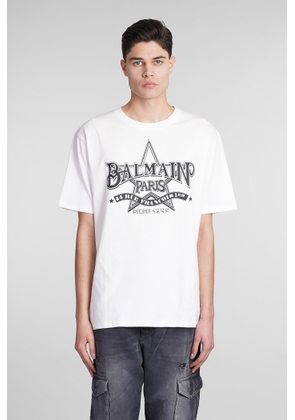 Balmain T-Shirt In White Cotton