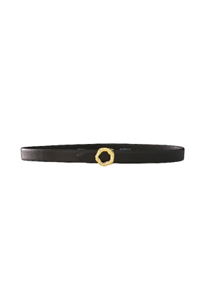 AUREUM Black & Gold Motif Belt in Black. Size XS/S.