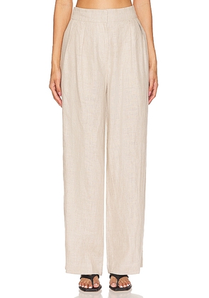FAITHFULL THE BRAND Duomo Pant in Beige. Size L, M, XS.