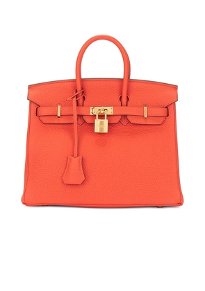 FWRD Renew Hermes Togo Birkin 25 Handbag in Orange.