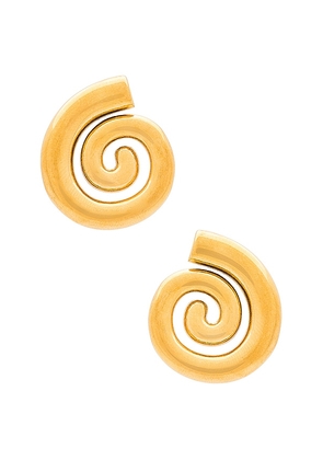 Casa Clara Addison Earrings in Metallic Gold.