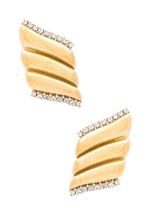 BRACHA Lucia Winged Earrings in Metallic Gold.
