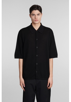 Lemaire Polo In Black Cotton