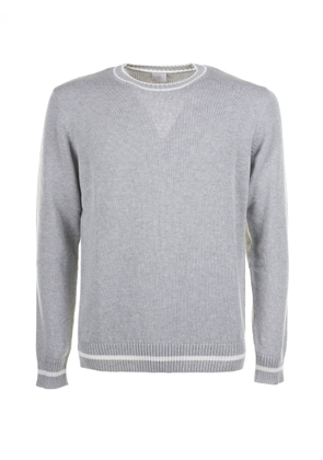 Eleventy Light Gray Crew Neck Sweater