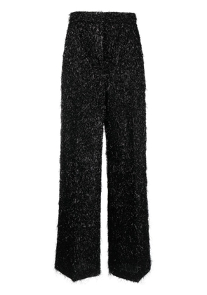 Fabiana Filippi fuzzy wide-leg trousers - Black