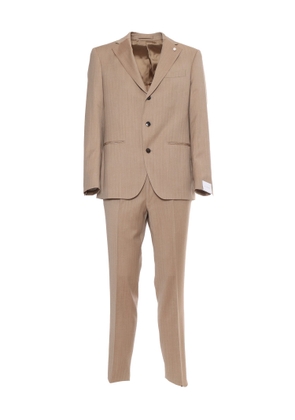 Luigi Bianchi Mantova Brown Mens Suit