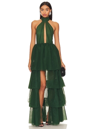 Lovers and Friends Justine Maxi Dress in Dark Green. Size XL.