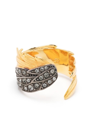 Zadig&Voltaire feathered crystal-embellished ring - Gold