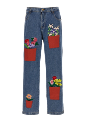 Kidsuper Flower Pots Denim Trousers