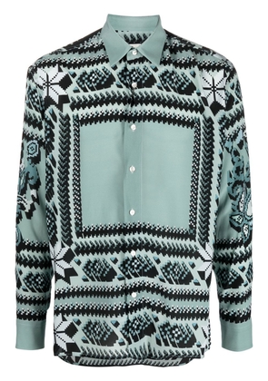 ETRO all-over graphic-print shirt - Green