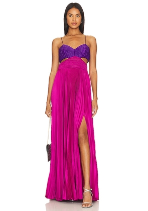 AMUR Elodie Gown in Purple,Fuchsia. Size 6.
