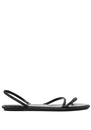 René Caovilla crystal-embellished slingback sandals - Black