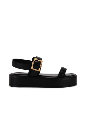 Schutz Wavy Platform Sandal in Black. Size 6, 6.5, 7, 7.5, 8, 8.5, 9, 9.5.