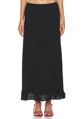Tularosa Lizzie Maxi Skirt in Black. Size M, S, XL, XS.