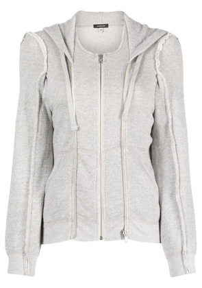 R13 zip-up cotton hoodie - Grey