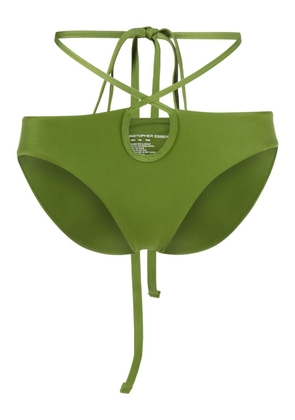 Christopher Esber tie-fastening detail bikini bottoms - Green