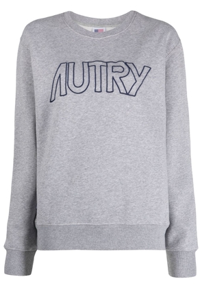 Autry embroidered-logo cotton sweatshirt - Grey