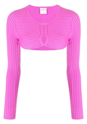 Forte Forte ribbed-knit cropped top - Pink